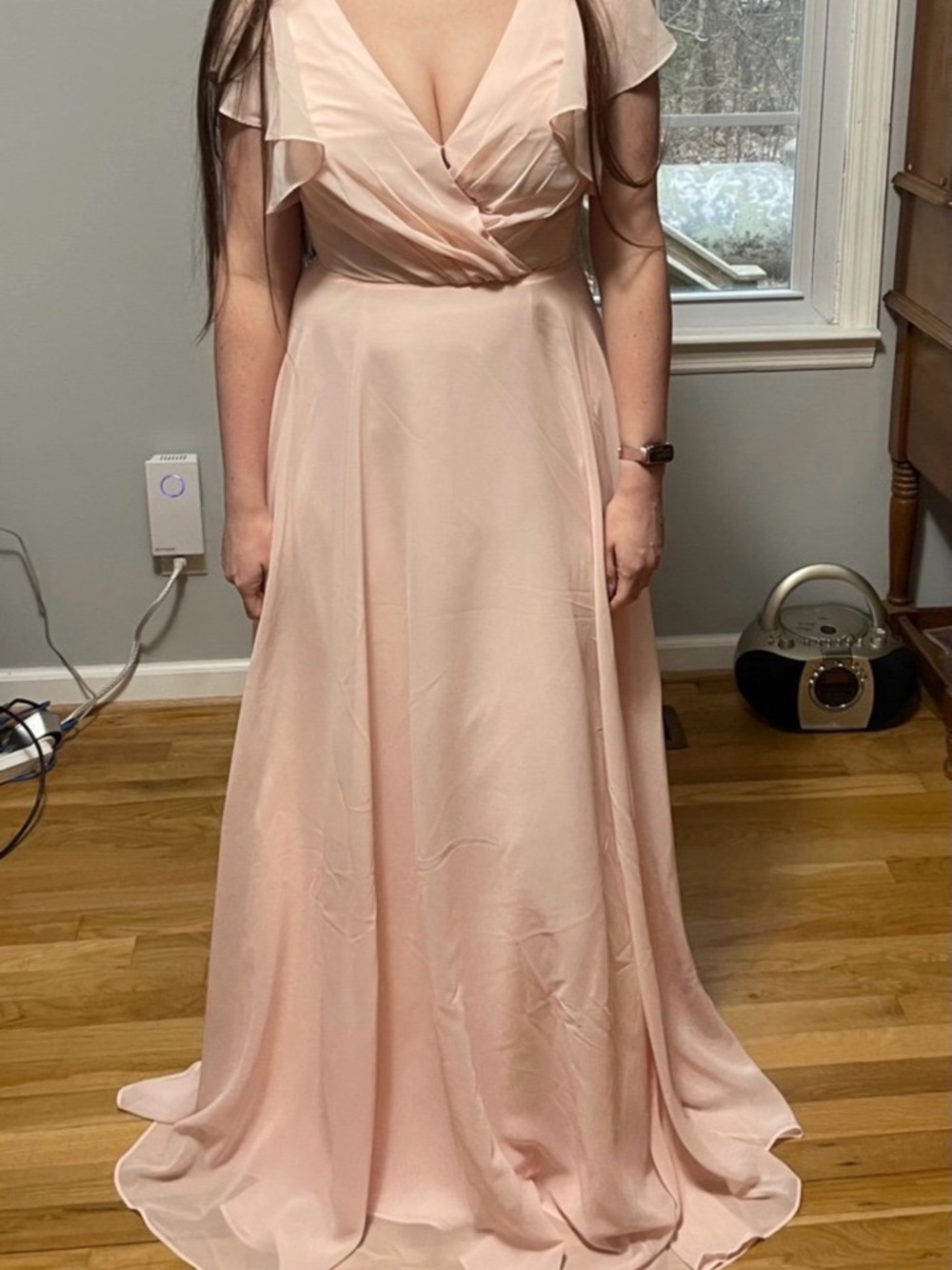 David’s Bridal dress in petal pink size 4